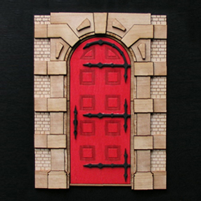 Red Door Wooden Framed Art